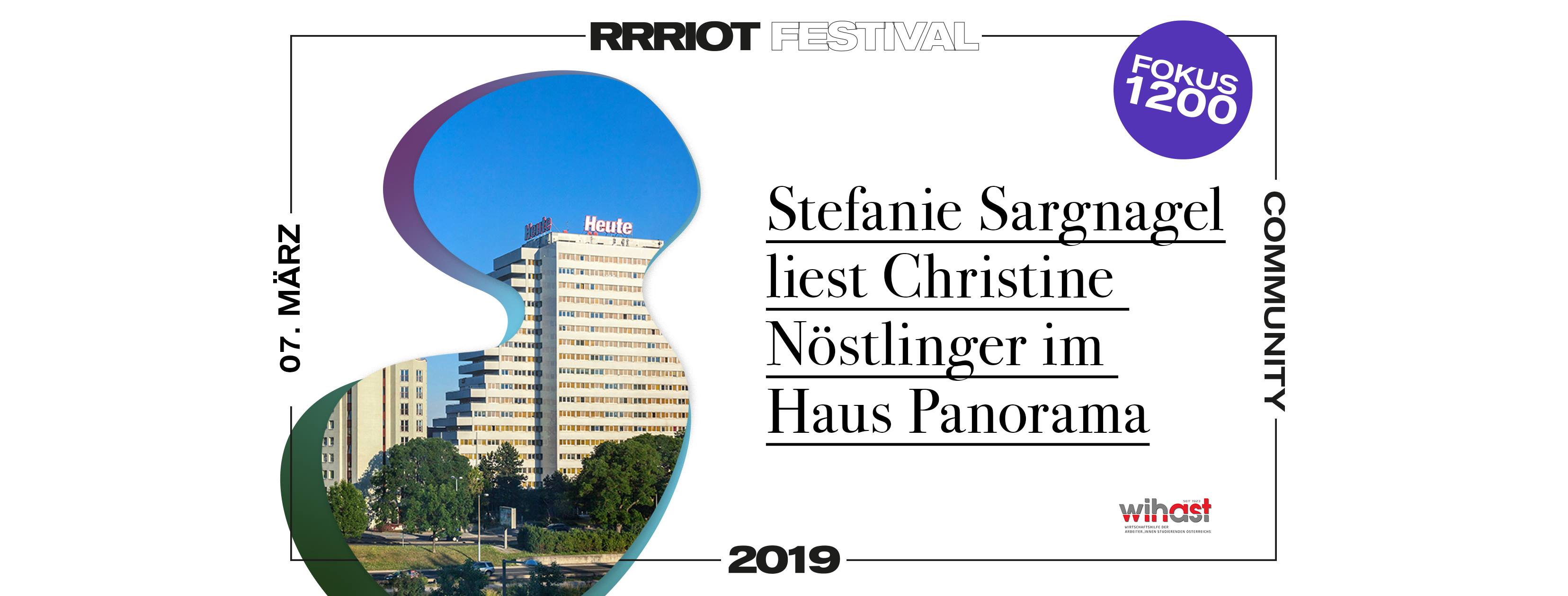 Rrriot Festival 2019 | Stefanie Sargnagel liest Christine Nöstlinger - 1200