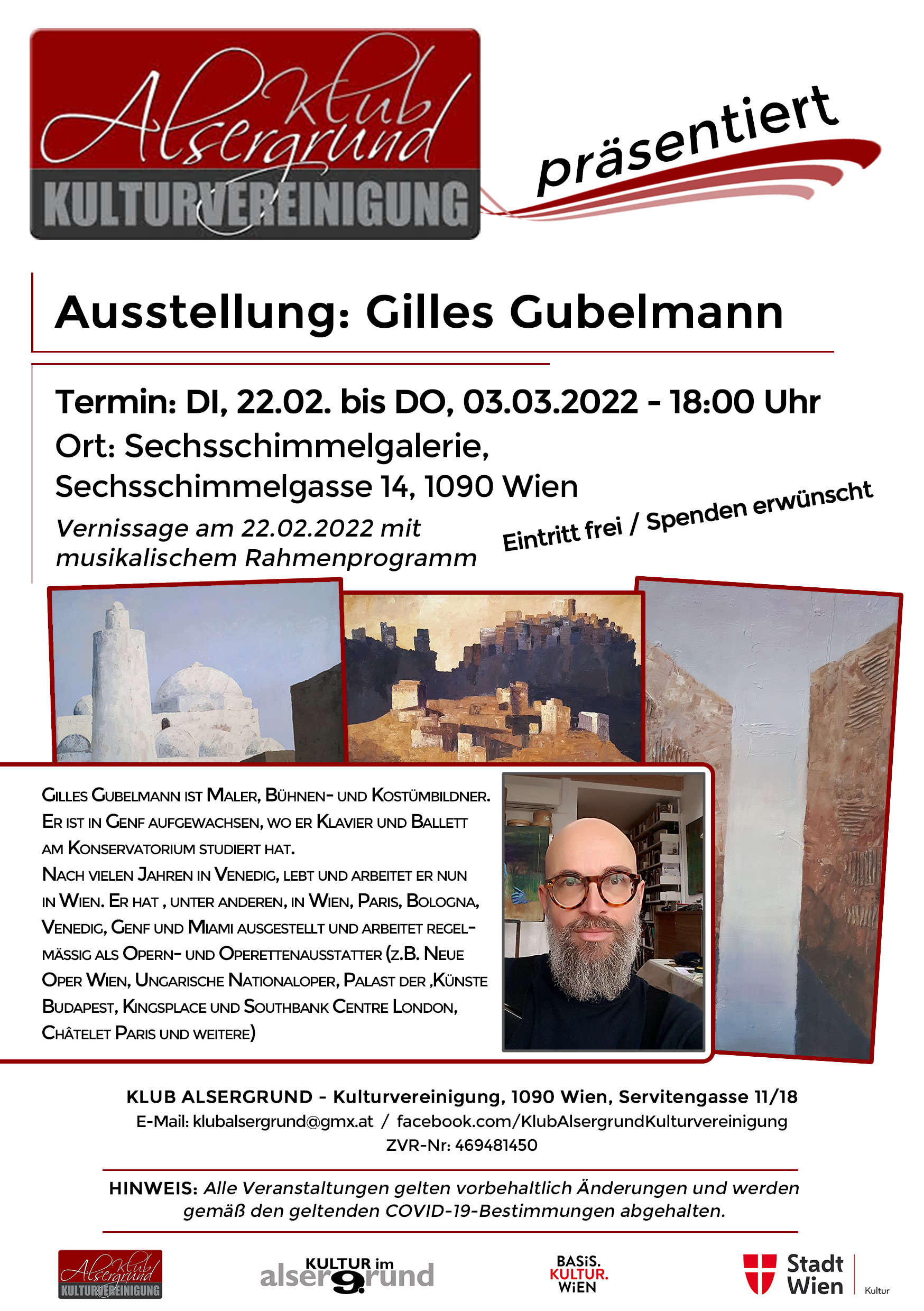 Ausstellung Gilles Gubelmann | 22. Februar bis 3. März