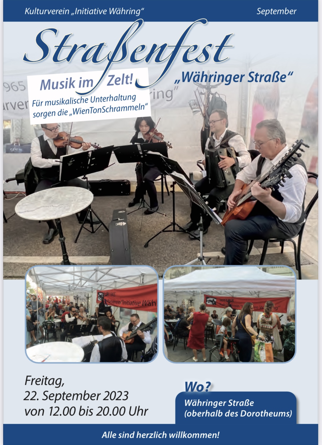 Strassenfest Musik im Zelt