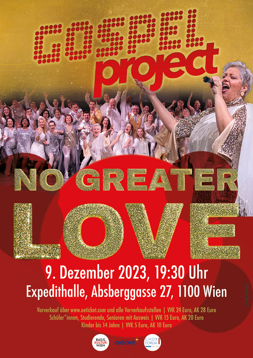 Gospel project - No greater Love Weihnachtsgospelkonzert