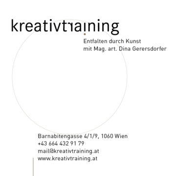 Logo kreativtraining. Mag. art. Dina Gerersdorfer
