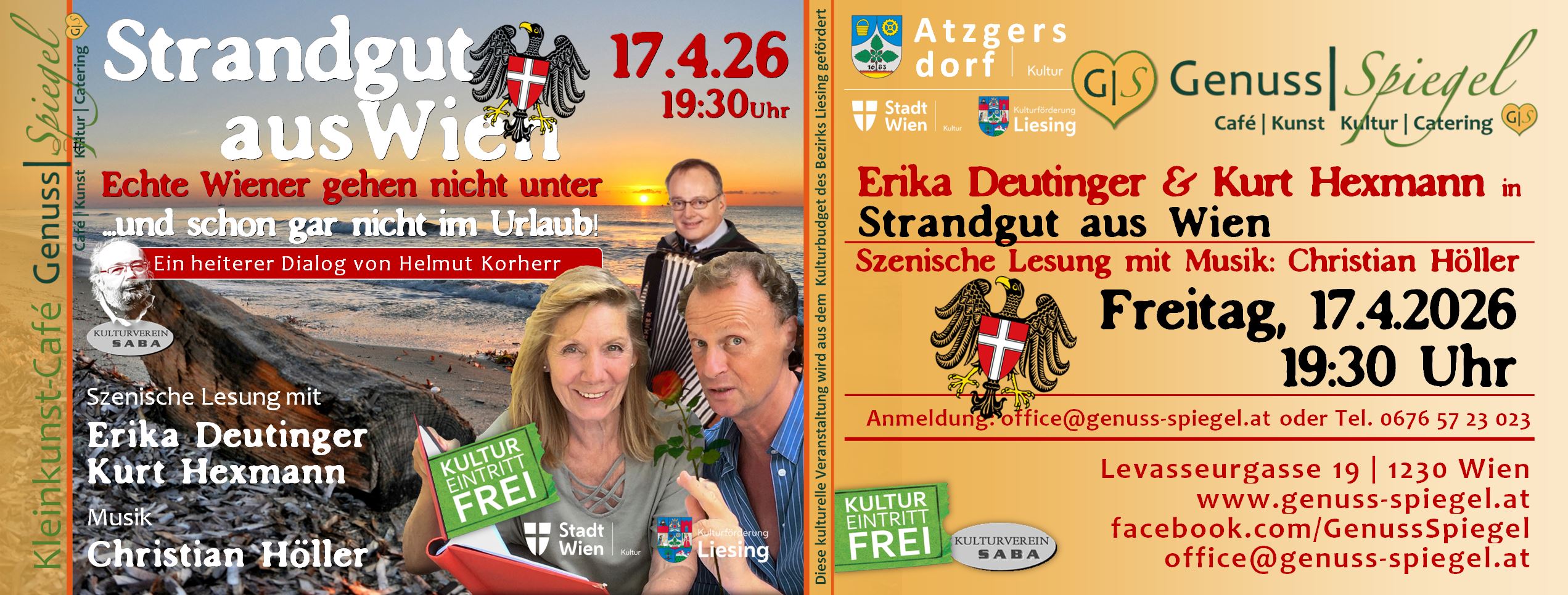GenussSpiegel präsentiert: „Strandgut aus Wien“ – ein heiterer Dialog von Helmut Korherr
