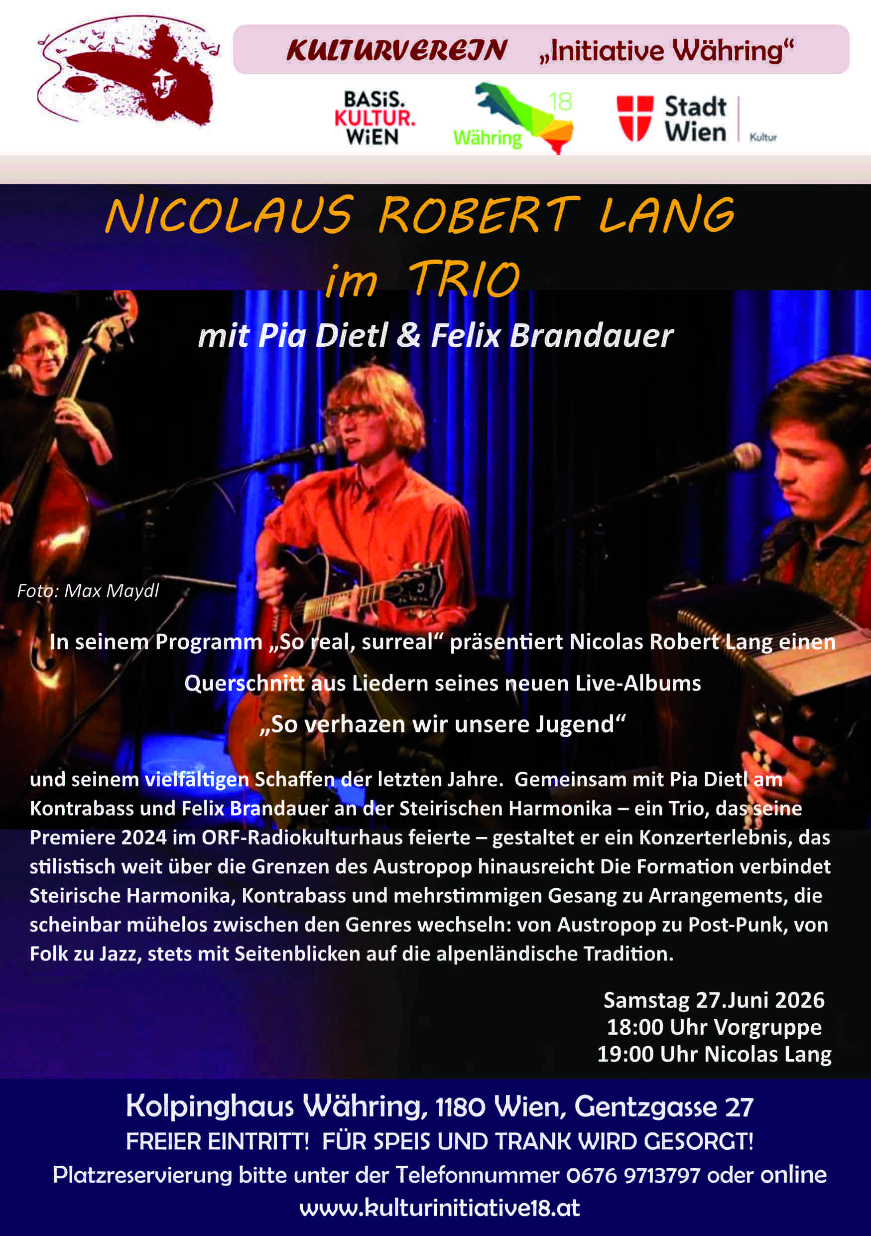 Nicolaus Robert Lang im Trio