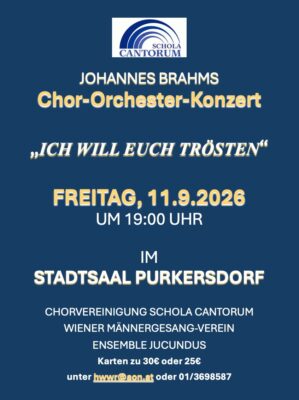 "Ich will Euch trösten" Chor/Orchesterkonzert